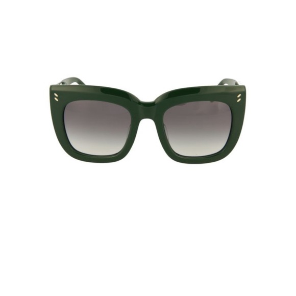 Stella McCartney Accessories - Stella McCartney Green 60mm Cat Eye Sunglasses.